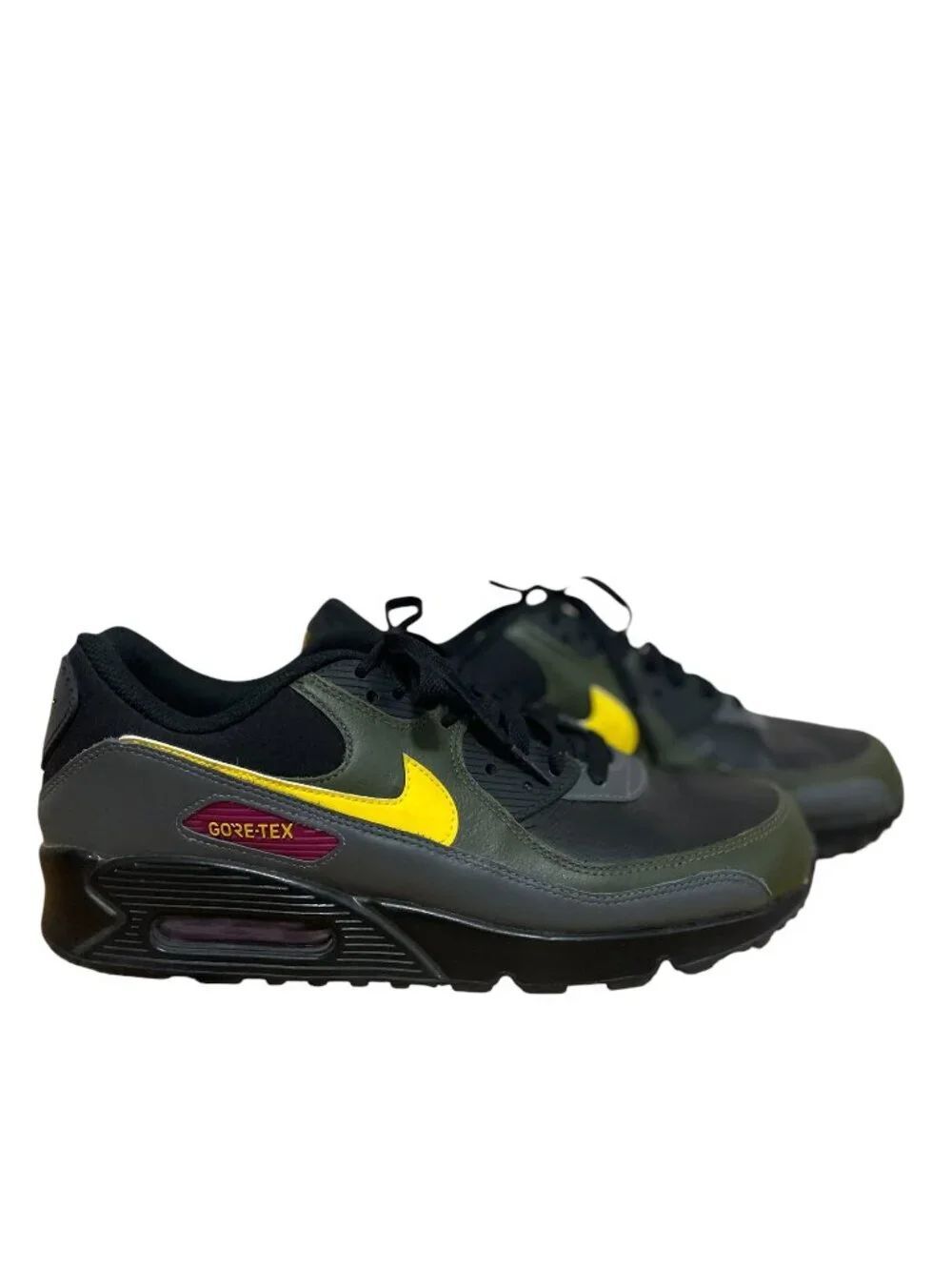 Nike Air Max 90 DJ9779-001 GORE-TEX Tour Yellow Cargo Khaki Shoes Men's Sz 10